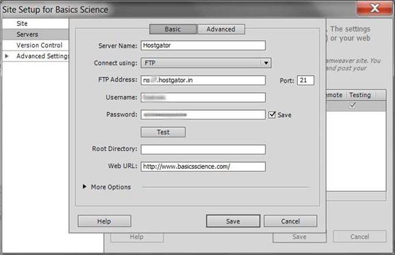 How to add your Wordpress website to Dreamweaver CS6?